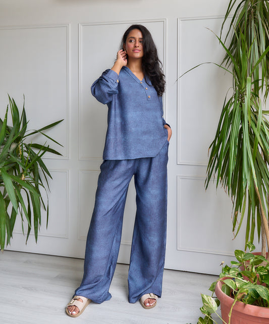 Denim Linen Set - Petite Edition