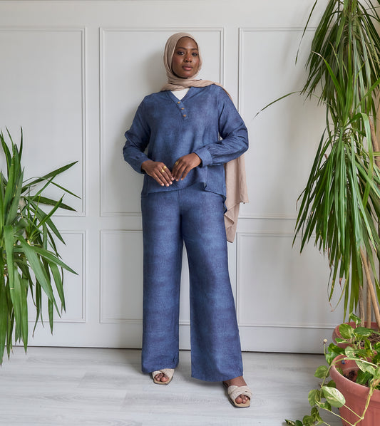 Denim Linen Set - Grande Edition