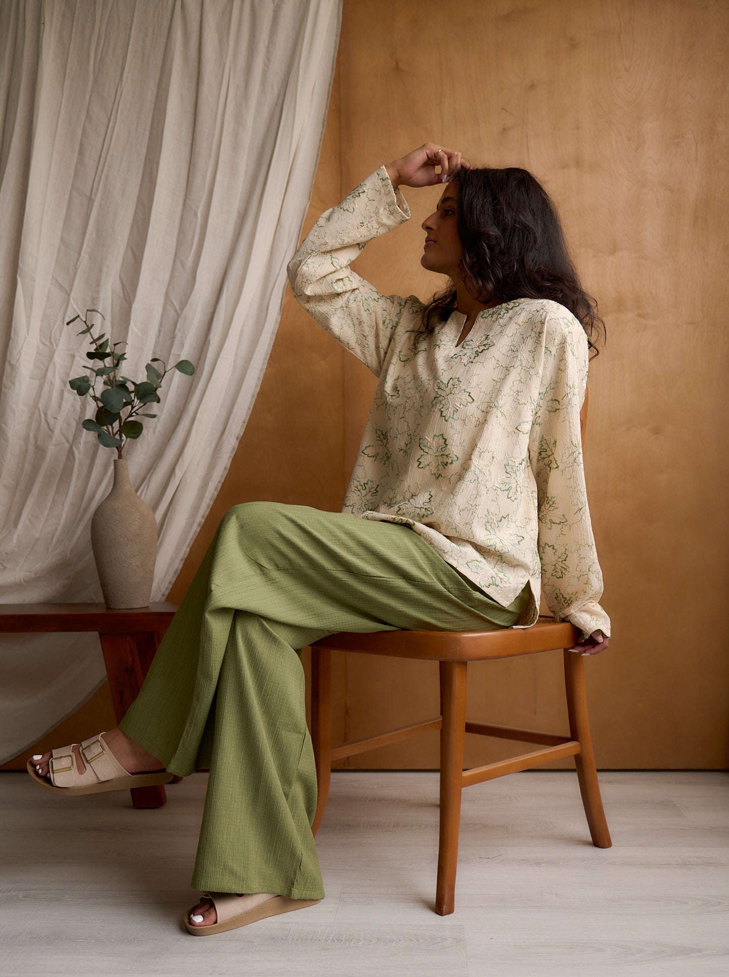 Olive Patterned Set