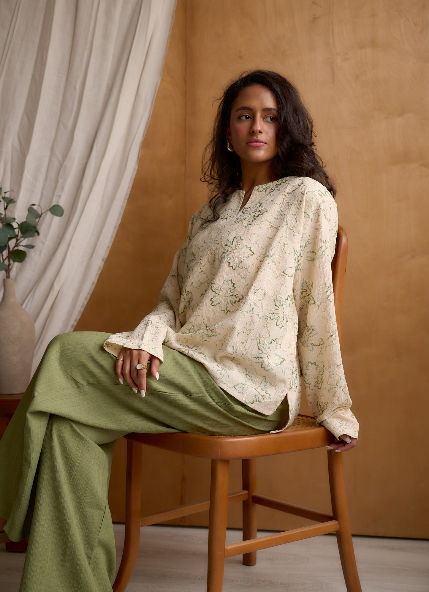 Olive Patterned Set