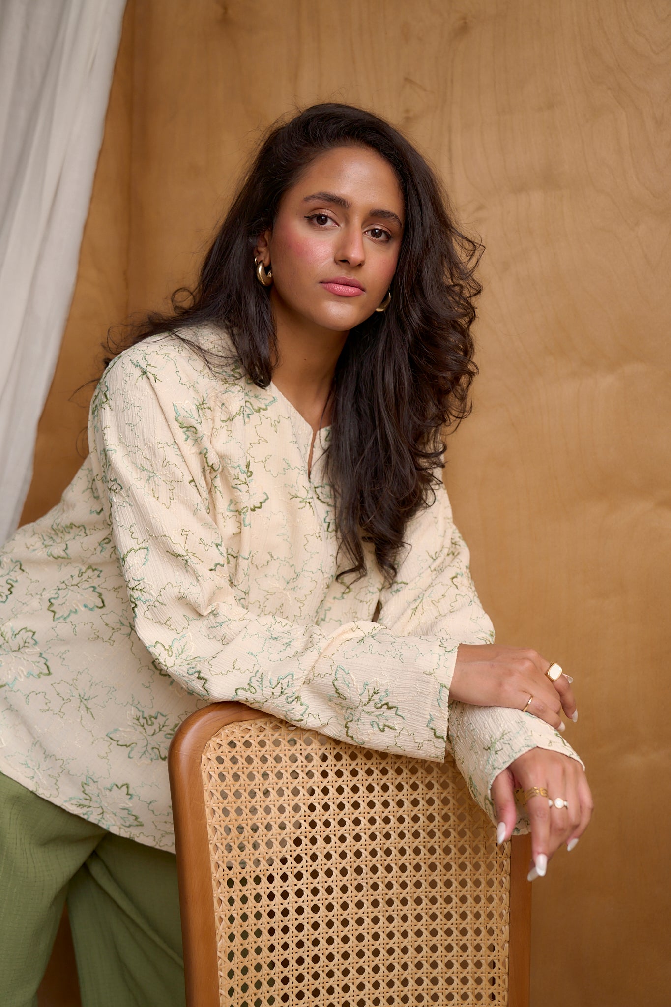 Olive Patterned Set