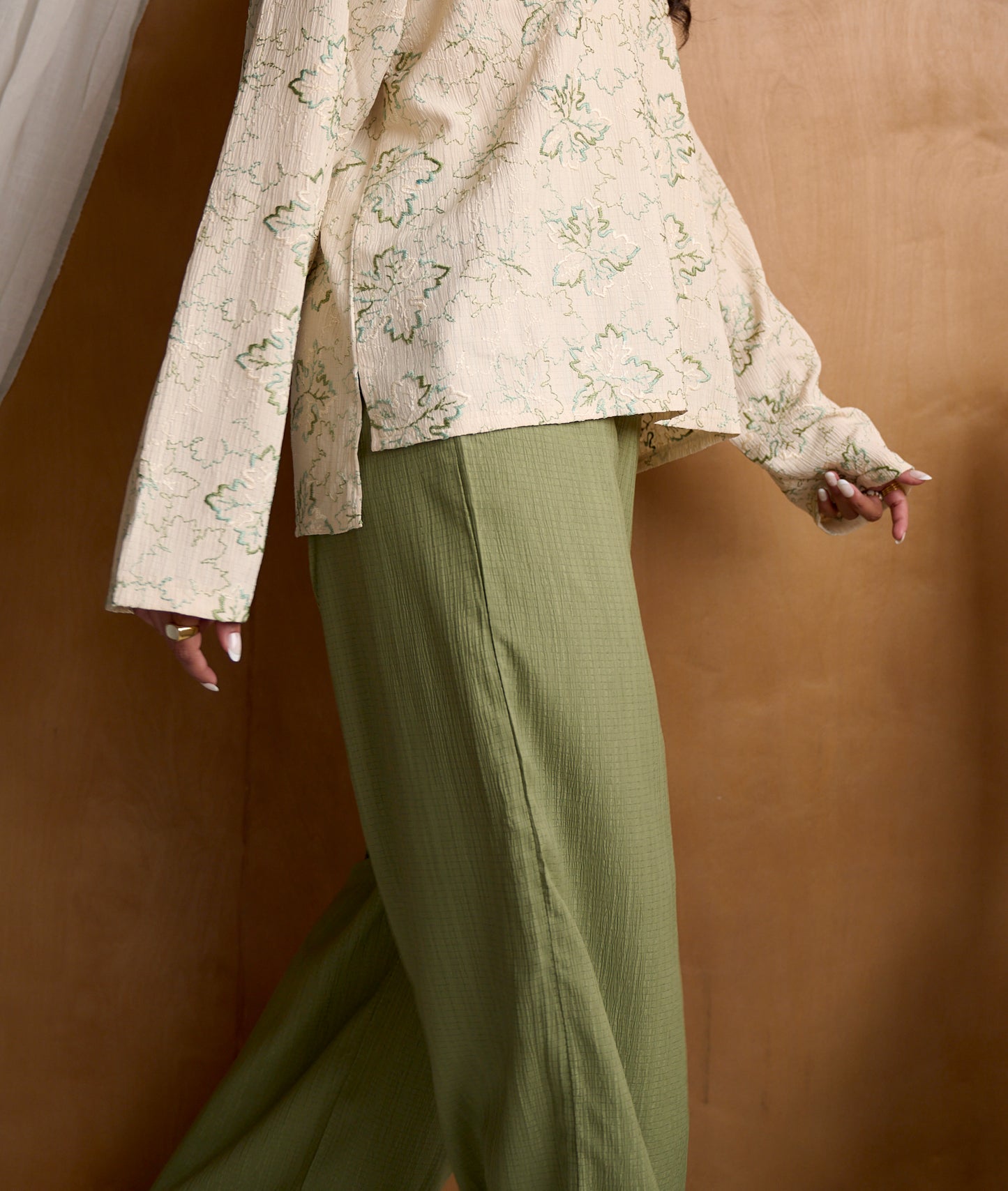Olive Patterned Set