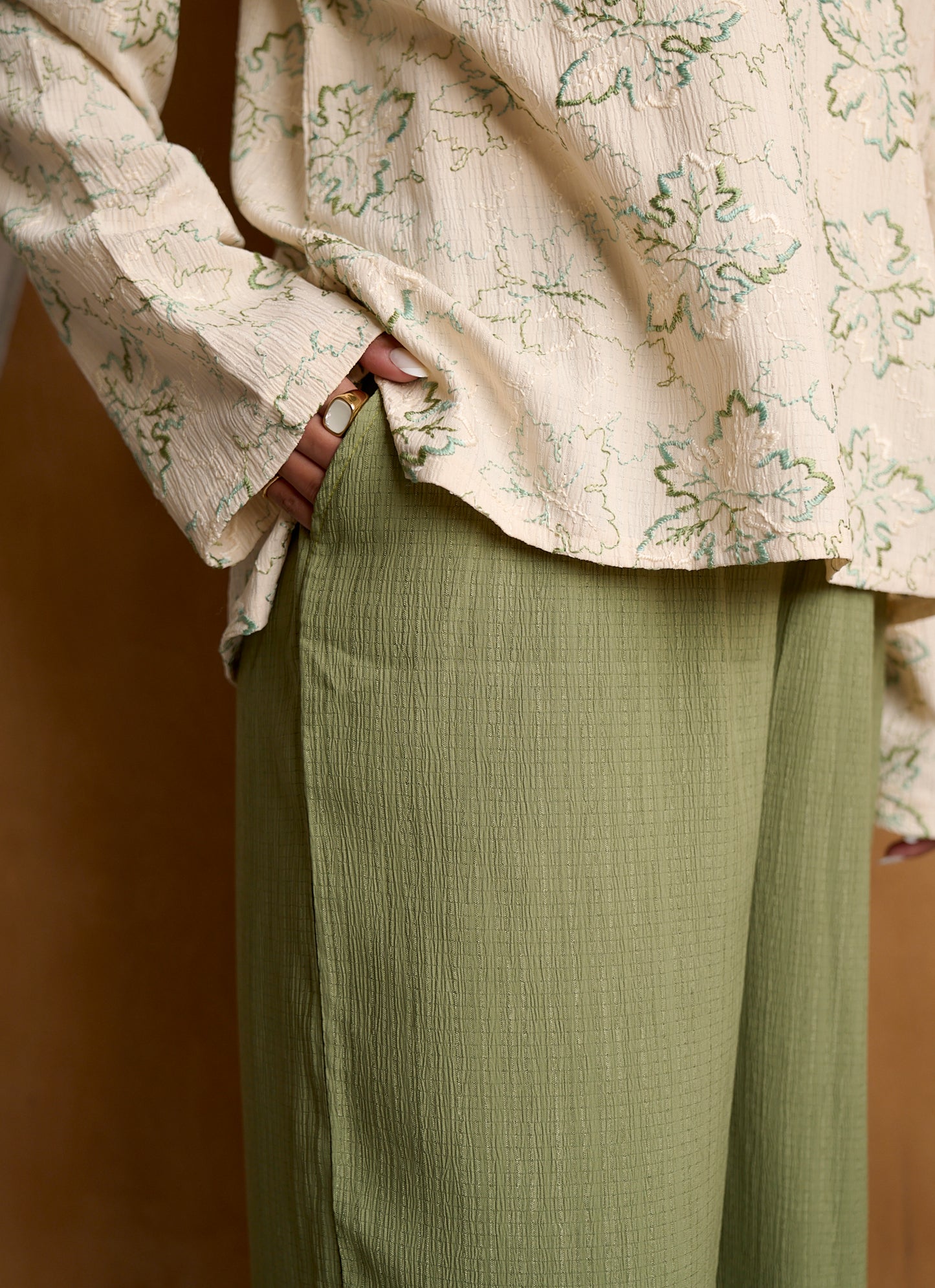 Olive Patterned Set
