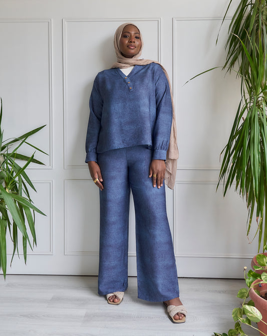 Denim Linen Set - Grande Edition