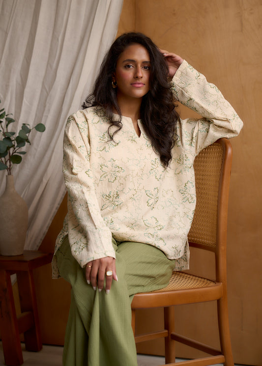 Olive Patterned Set