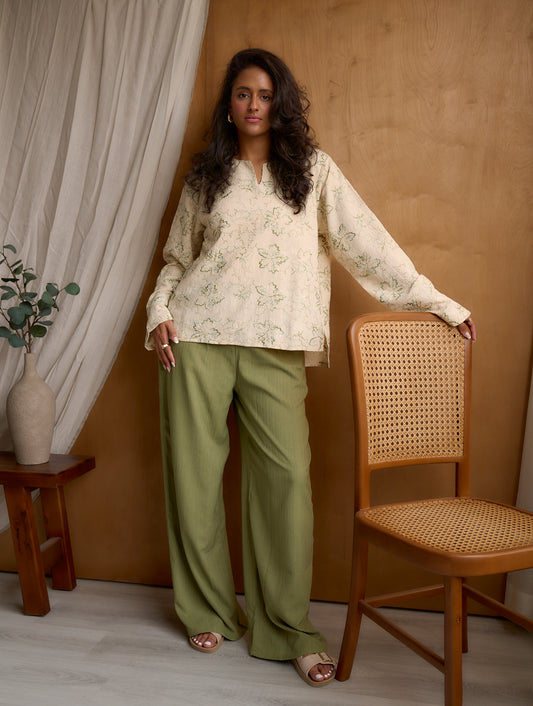 Olive Patterned Set