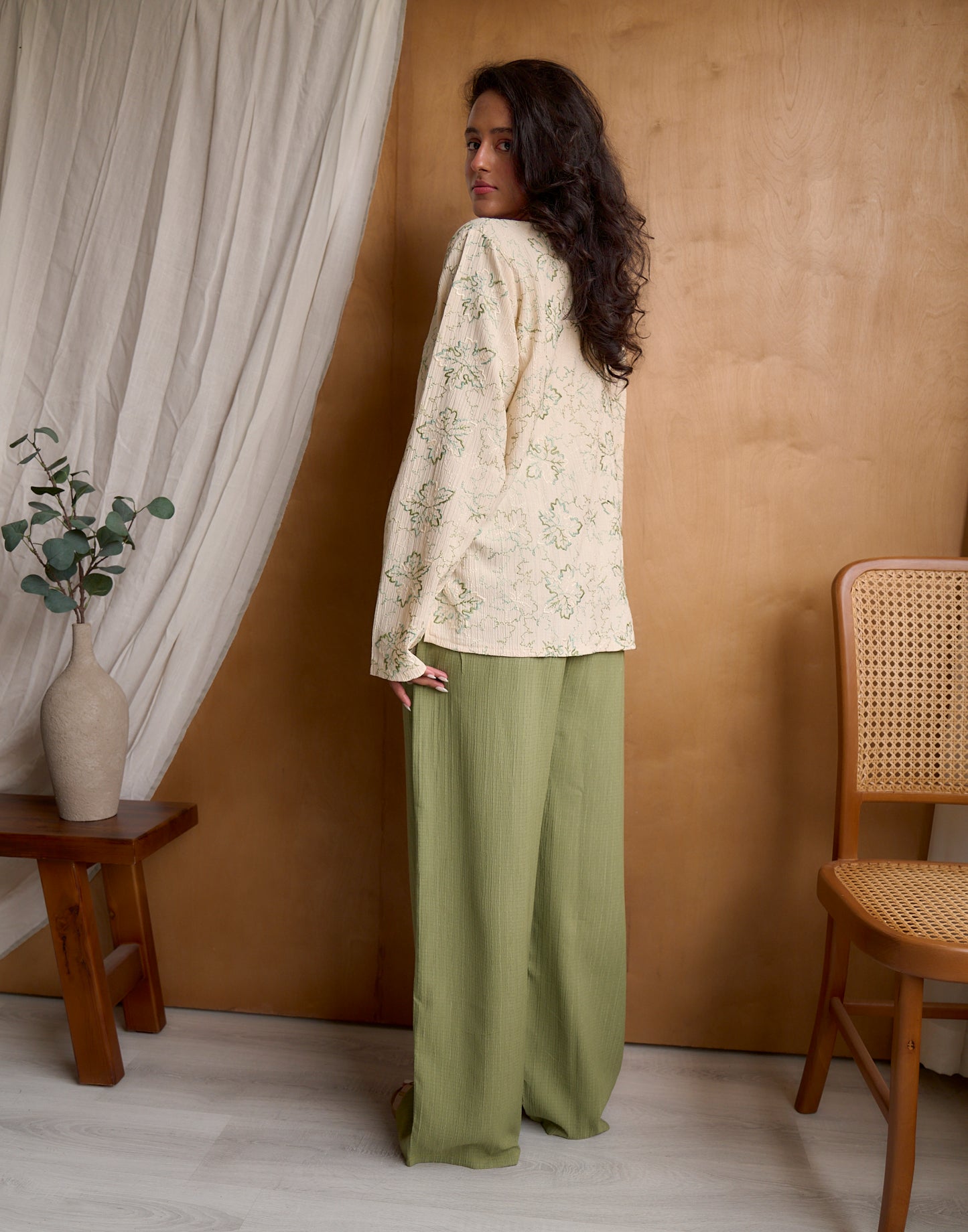 Olive Patterned Set